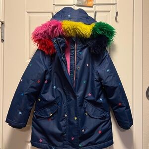 Boden 3in1 Pink and Blue Parka  size5-6Y
